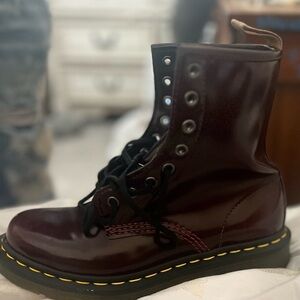 Brand new never worn burgundy dr martens